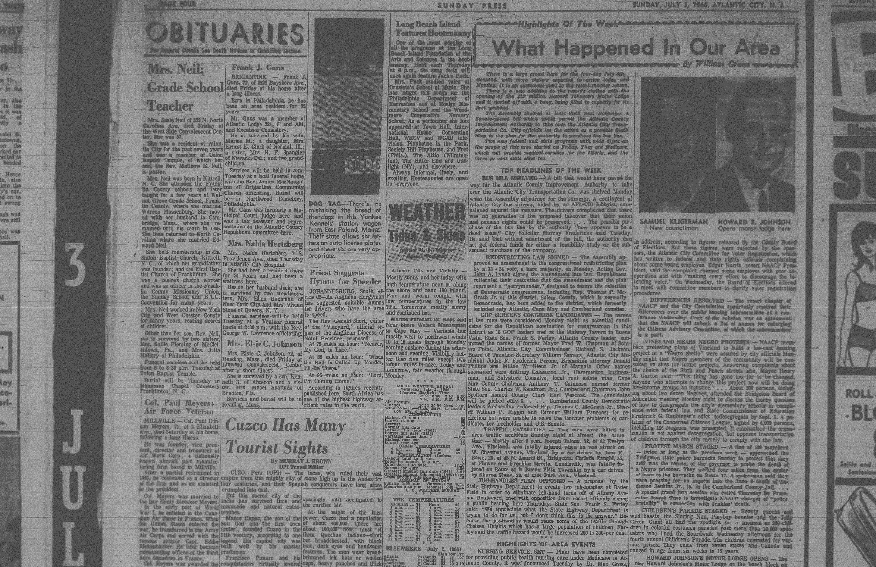 104 degrees - July 3, 1966